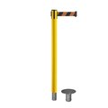 Montour Line Stanchion Belt Barrier Removable Base Yellow Post 11ft.Blk/Or Belt MSX630R-YW-BOD-110